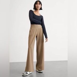 ATHLETA Venice High Rise Wide Leg Pant XXS | Brownstone Beige